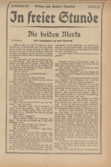 In Freier Stunde : Beilage zum „Posener Tageblatt”. 1934, Nr. 263 (18 November)