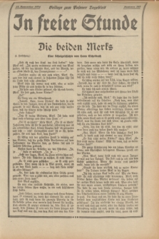 In Freier Stunde : Beilage zum „Posener Tageblatt”. 1934, Nr. 267 (23 November)