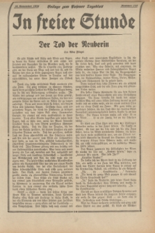 In Freier Stunde : Beilage zum „Posener Tageblatt”. 1934, Nr. 272 (29 November)