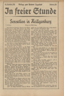 In Freier Stunde : Beilage zum „Posener Tageblatt”. 1934, Nr. 282 (12 December)