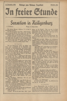 In Freier Stunde : Beilage zum „Posener Tageblatt”. 1934, Nr. 284 (14 December)