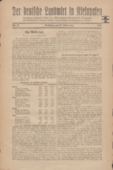 Der Deutsche Landwirt in Kleinpolen : vierzehntägig erscheinende Beilage zum „Ostdeutschen Volksblatt”. 1927, Nr. 11 (27 Nebelung [November])