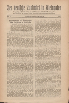 Der Deutsche Landwirt in Kleinpolen : vierzehntägig erscheinende Beilage zum „Ostdeutschen Volksblatt”. 1927, Nr. 12 (11 Christmond [Dezember])