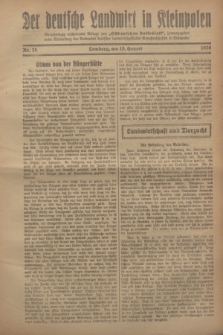 Der Deutsche Landwirt in Kleinpolen : vierzehntägig erscheinende Beilage zum „Ostdeutschen Volksblatt”. 1928, Nr. 15 (15 Heuert [Juli])