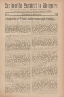 Der Deutsche Landwirt in Kleinpolen : vierzehntägig erscheinende Beilage zum „Ostdeutschen Volksblatt”. 1929, Nr. 11 (26 Wonnemond [Mai])