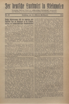 Der Deutsche Landwirt in Kleinpolen : vierzehntägig erscheinende Beilage zum „Ostdeutschen Volksblatt”. 1931, Nr. 20 (11 Gelbhart [Oktober])