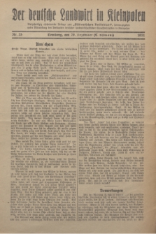 Der Deutsche Landwirt in Kleinpolen : vierzehntägig erscheinende Beilage zum „Ostdeutschen Volksblatt”. 1931, Nr. 25 (20 Christmont [Dezember])