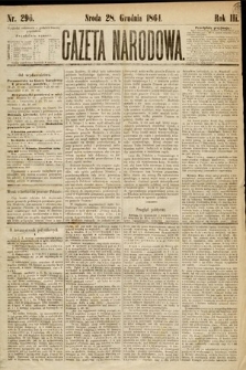Gazeta Narodowa. 1864, nr 296