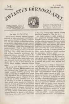 Zwiastun Górnoszlązki. R.1, nr 6 (21 lutego 1868)