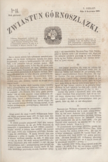 Zwiastun Górnoszlązki. R.1, nr 14 (3 kwietnia 1868)
