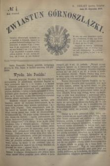 Zwiastun Górnoszlązki. R.3, № 4 (27 stycznia 1870) + dod.