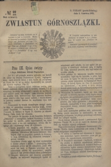 Zwiastun Górnoszlązki. R.4, № 22 (1 czerwca 1871) + dod.