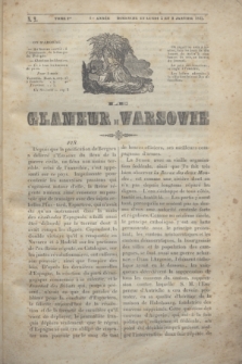 Le Glaneur de Varsovie. T.1, N. 2 (2/3 janvier 1842)