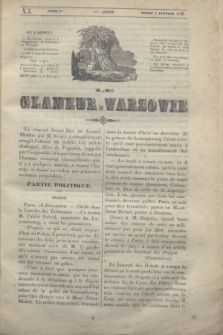 Le Glaneur de Varsovie. T.1, N. 3 (4 janvier 1842)