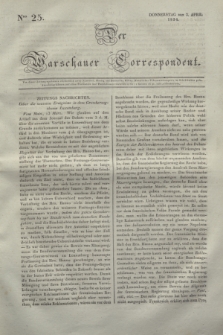 Der Warschauer Correspondent. 1834, Nro 25 (3 April)