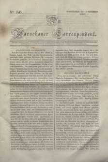 Der Warschauer Correspondent. 1834, Nro 86 (13 November)