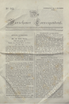 Der Warschauer Correspondent. 1834, Ner 92 (4 December)