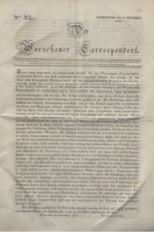 Der Warschauer Correspondent. 1834, Nro 93 (11 December)