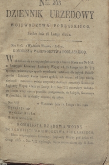 Dziennik Urzędowy Województwa Podlaskiego. 1824, Nro 268 (28 lutego) + dod.