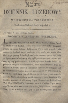 Dziennik Urzędowy Województwa Podlaskiego. 1824, Nro 278 (8 maja) + dod.