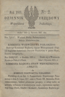 Dziennik Urzędowy Województwa Podlaskiego. 1831, Ner 2 (12 grudnia) + dod.