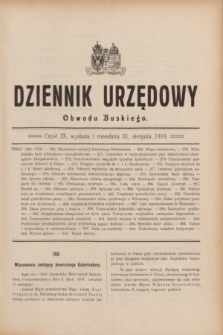 Dziennik Urzędowy Obwodu Buskiego. 1916, cz. 9 (31 sierpnia)