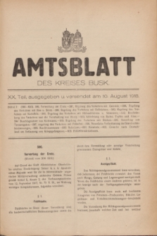 Amtsblatt des Kreises Busk. 1918, Teil 20 (10 August)