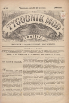 Tygodnik Mód i Powieści : z dodatkiem illustrowanym ubrań i robót kobiecych. 1888, № 52 (29 grudnia)