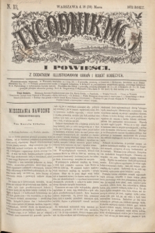 Tygodnik Mód i Powieści : z dodatkiem illustrowanym ubrań i robót kobiecych. 1872, N. 13 (30 marca) + dod.