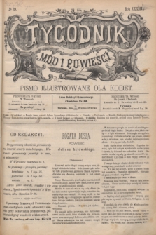Tygodnik Mód i Powieści : pismo illustrowane dla kobiet. R.33, № 39 (26 września 1891) + dod.