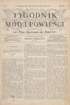 Tygodnik Mód i Powieści : pismo illustrowane dla kobiet. R.40, № 1 (1 stycznia 1898)