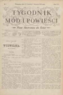 Tygodnik Mód i Powieści : pismo illustrowane dla kobiet. R.41, № 1 (7 stycznia 1899)