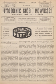 Tygodnik Mód i Powieści : pismo illustrowane dla kobiet. 1911, № 2 (14 stycznia)