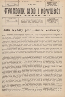 Tygodnik Mód i Powieści : pismo illustrowane dla kobiet. 1911, № 19 (13 maja)