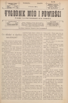 Tygodnik Mód i Powieści : pismo illustrowane dla kobiet. 1911, № 35 (2 września)