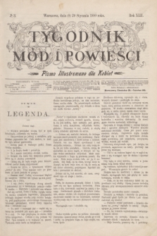 Tygodnik Mód i Powieści : pismo illustrowane dla kobiet. R.42, № 3 (20 stycznia 1900)