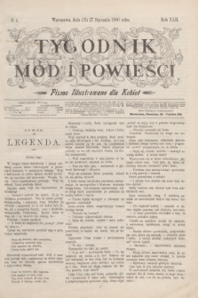 Tygodnik Mód i Powieści : pismo illustrowane dla kobiet. R.42, № 4 (27 stycznia 1900)
