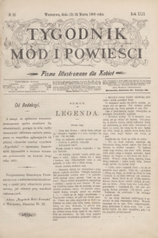 Tygodnik Mód i Powieści : pismo illustrowane dla kobiet. R.42, № 12 (24 marca 1900)