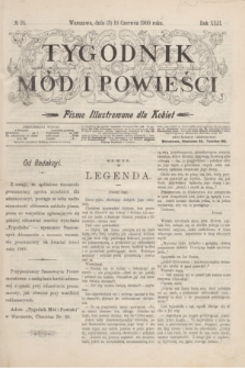 Tygodnik Mód i Powieści : pismo illustrowane dla kobiet. R.42, № 24 (16 czerwca 1900)