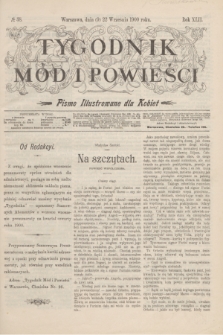 Tygodnik Mód i Powieści : pismo illustrowane dla kobiet. R.42, № 38 (22 września 1900)