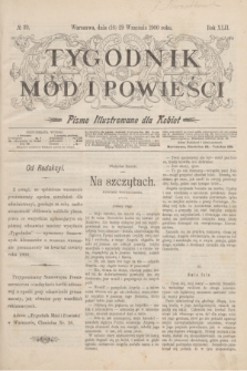 Tygodnik Mód i Powieści : pismo illustrowane dla kobiet. R.42, № 39 (29 września 1900)