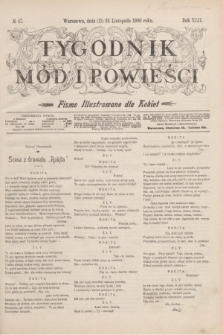 Tygodnik Mód i Powieści : pismo illustrowane dla kobiet. R.42, № 47 (24 listopada 1900)