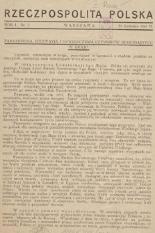 Rzeczpospolita Polska. R.1, nr 3 (25 kwietnia 1941)
