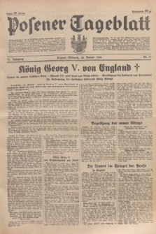 Posener Tageblatt. Jg.75, Nr. 17 (22 Januar 1936) + dod.