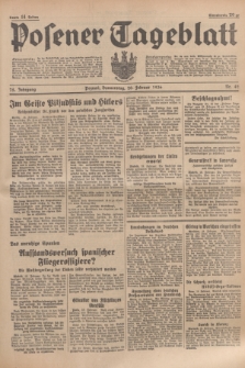 Posener Tageblatt. Jg.75, Nr. 42 (20 Februar 1936) + dod.