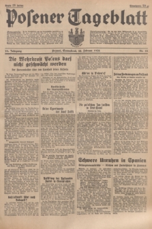 Posener Tageblatt. Jg.75, Nr. 44 (22 Februar 1936) + dod.