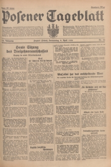 Posener Tageblatt. Jg.75, Nr. 84 (9 April 1936) + dod.