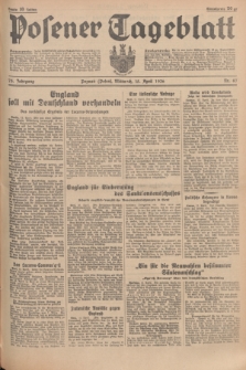 Posener Tageblatt. Jg.75, Nr. 87 (15 April 1936) + dod.