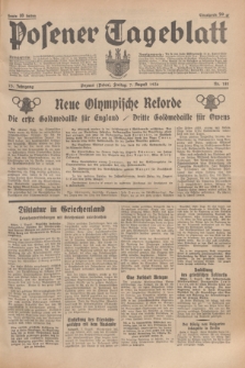 Posener Tageblatt. Jg.75, Nr. 181 (7 August 1936) + dod.