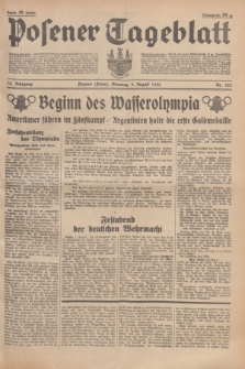 Posener Tageblatt. Jg.75, Nr. 183 (9 August 1936) + dod.